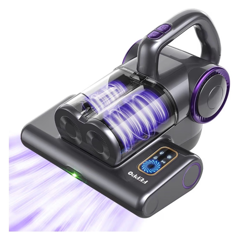 FEPPO Mattress Vacuum Cleaner, 16Kpa Bed Vacuum Cleaner with 253.7nm UV-C Light